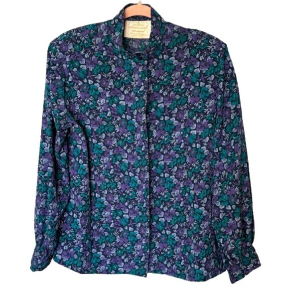 Pendleton  Button Blouse & Scarf Country Sophisticates Portland Oregon VINTAGE - Picture 2 of 6